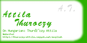 attila thuroczy business card
